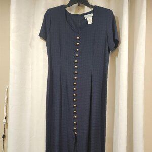 Blue plaid long D.B.Y. dress size 9